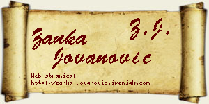 Žanka Jovanović vizit kartica
